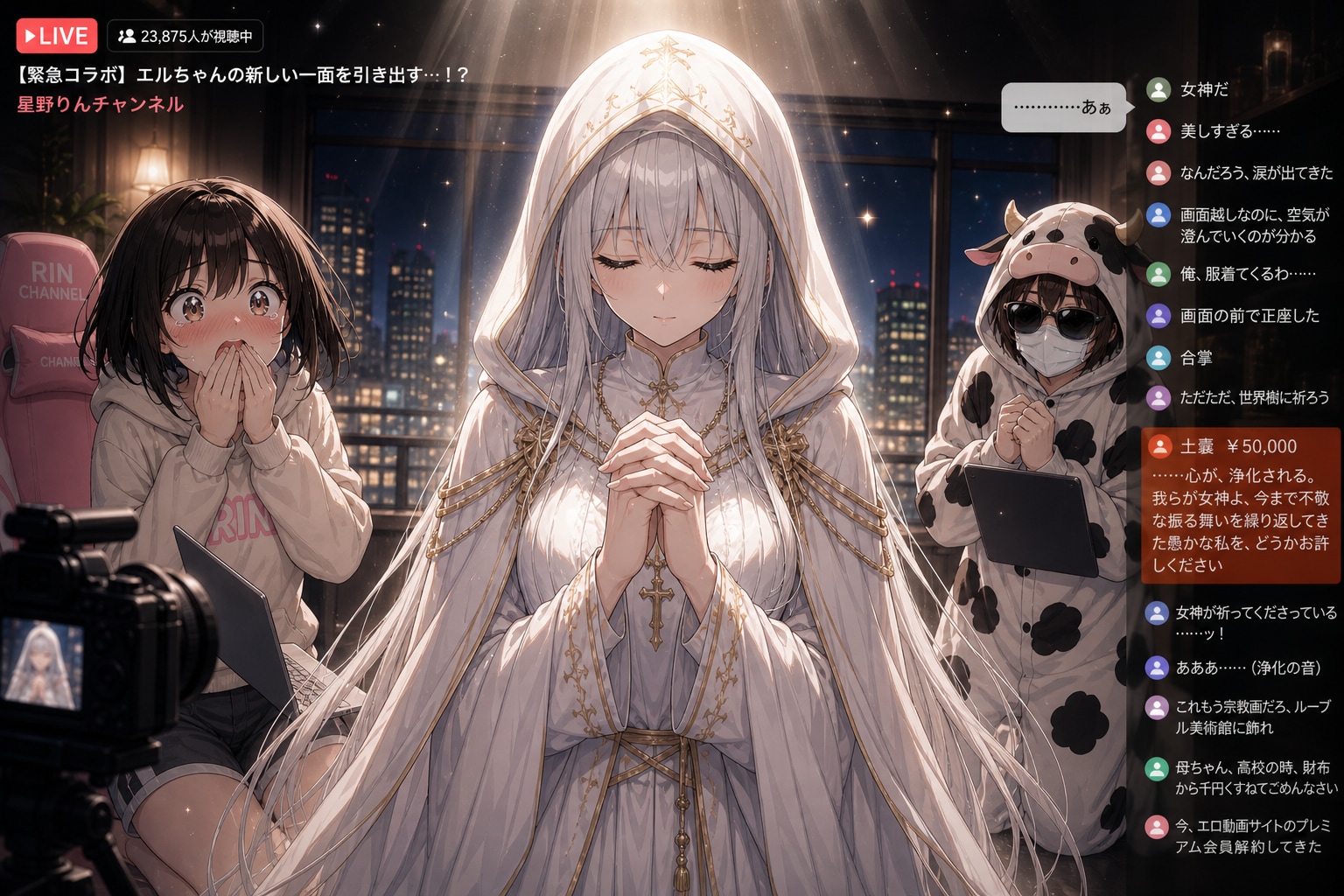 【TSポンコツ女神】第27話　「祈りと、手袋と、白旗と」 | の人気AIイラスト・グラビア