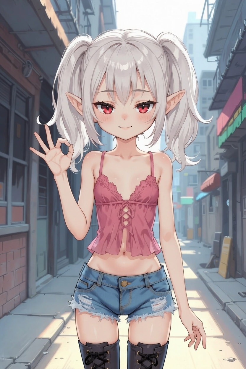 裏通りのエルフちゃん　（AIデコフォト）