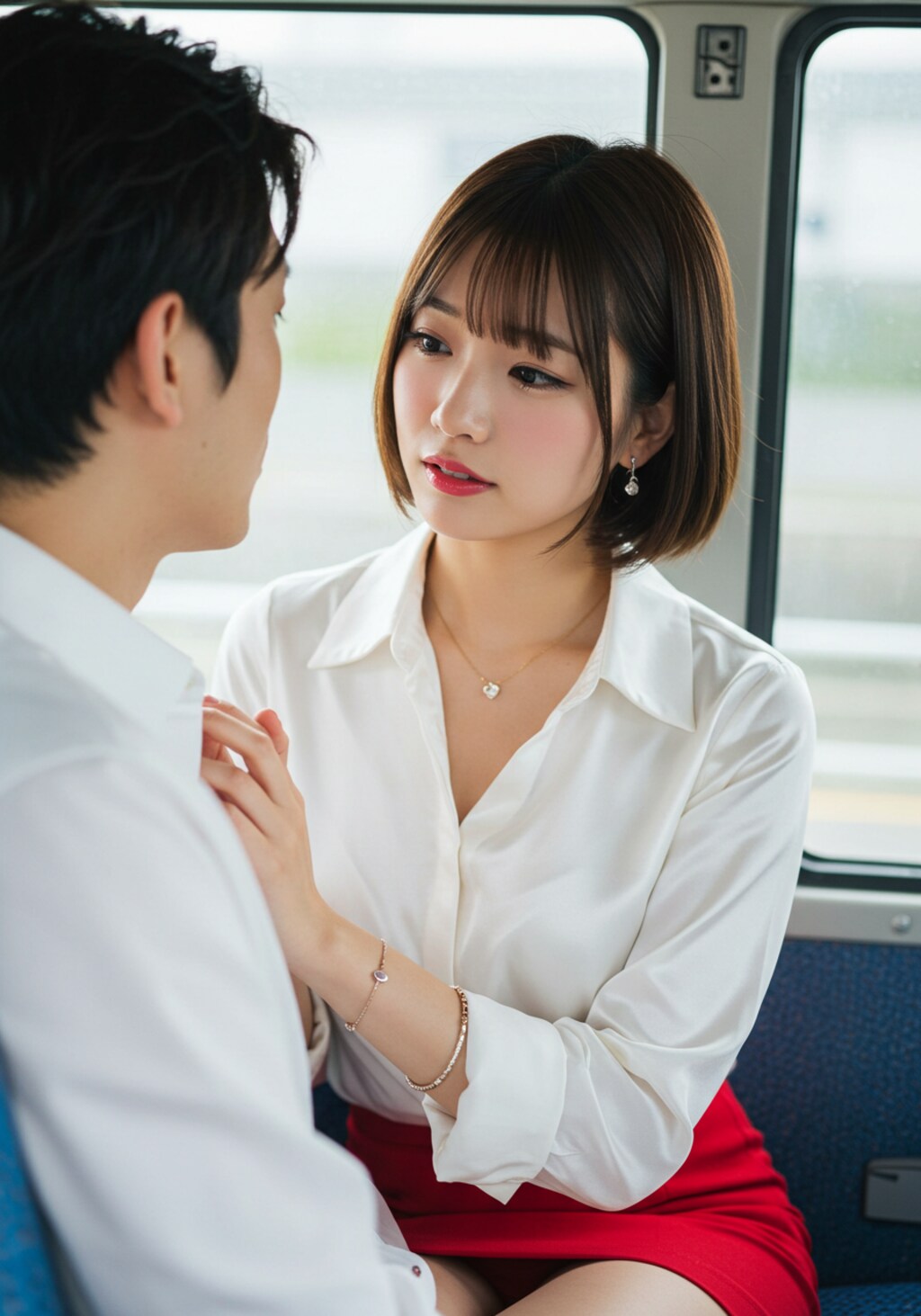 今日の隣席の女性