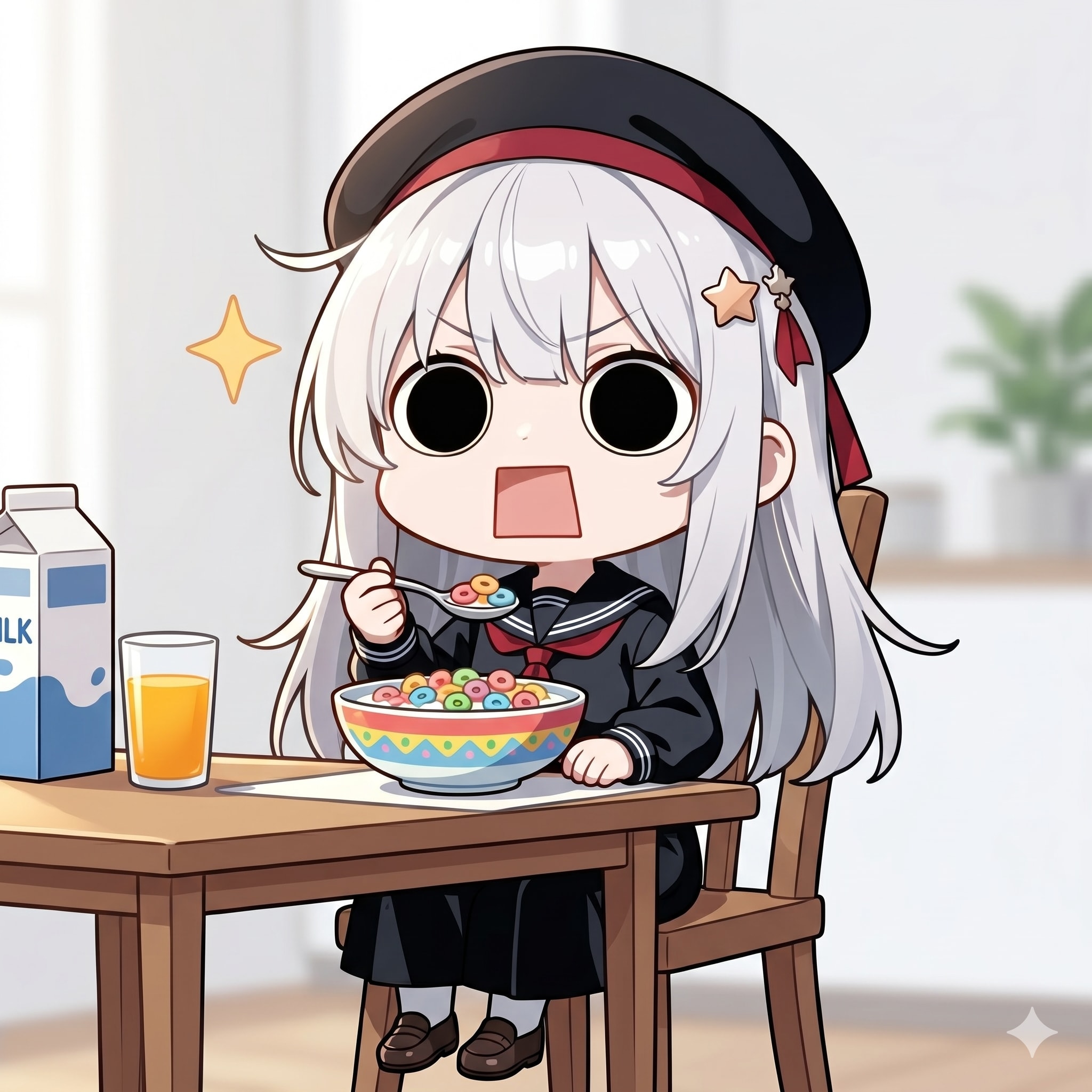 シリアルを頂くえらいこっちゃ嬢