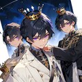 王冠をかぶった、黒髪短髪男性★その8(4枚) 3枚目