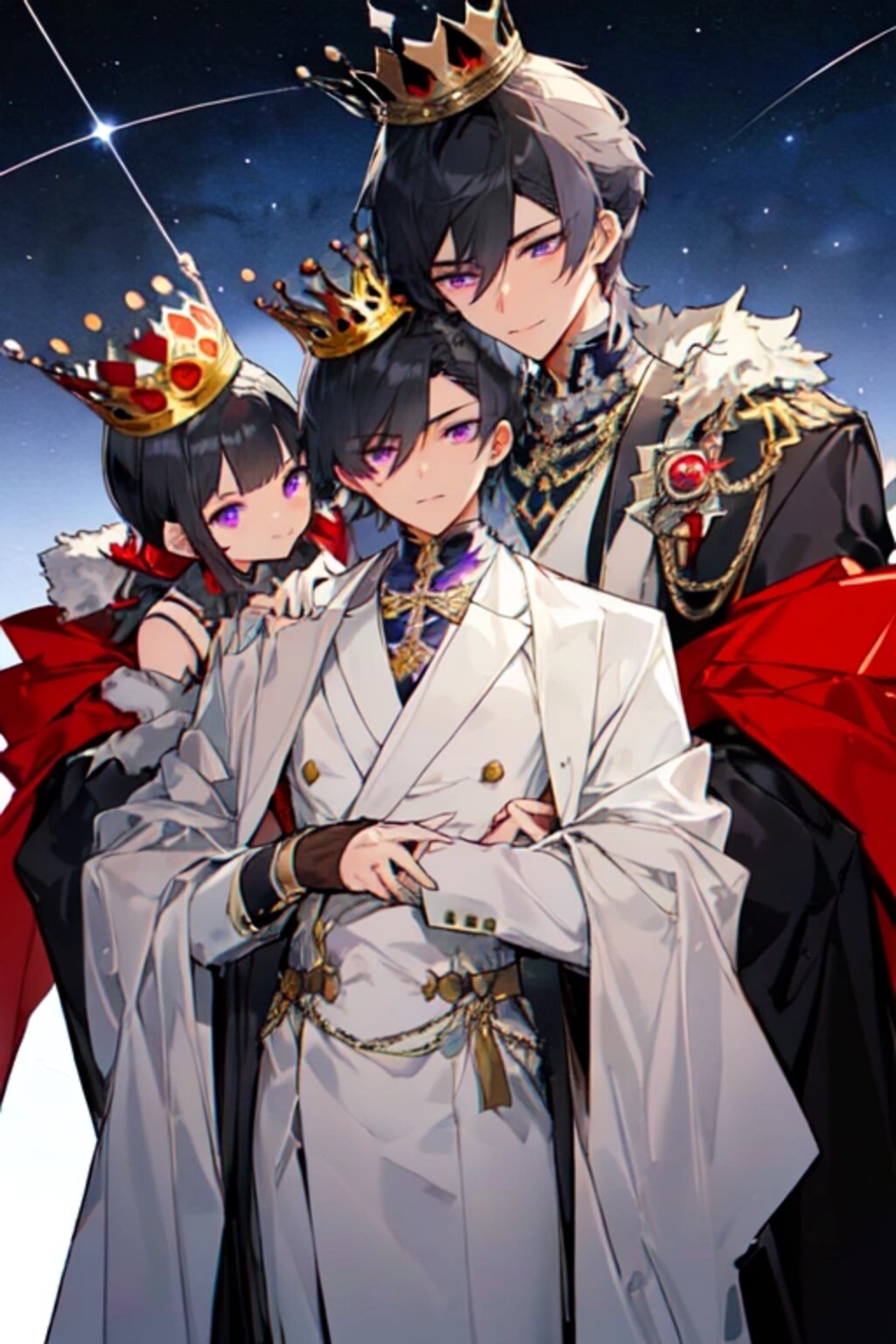 王冠をかぶった、黒髪短髪男性★その8(4枚)