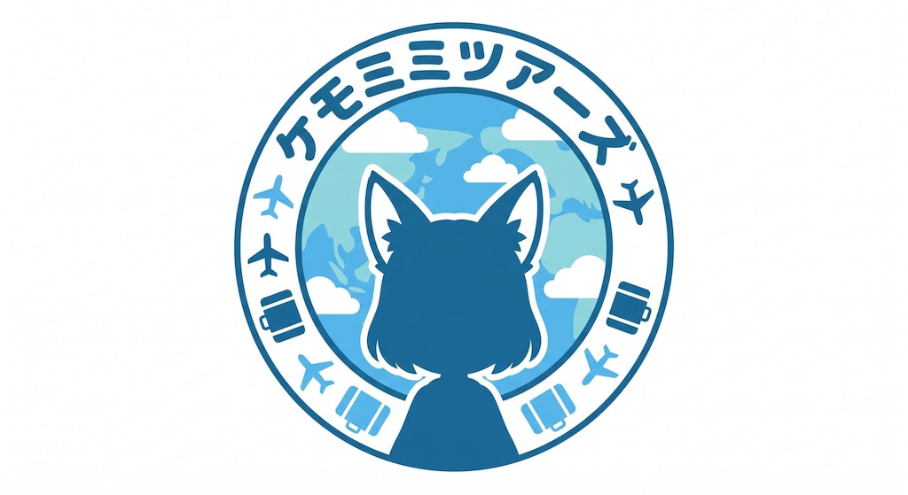 ケモミミ添乗員とＧＷロボ in 大阪城 with ケモミミツアーズフラッグ