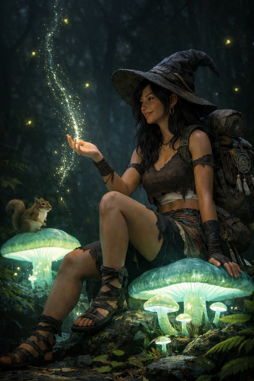 旅をしよう。―夜の森 | の人気AIイラスト・グラビア