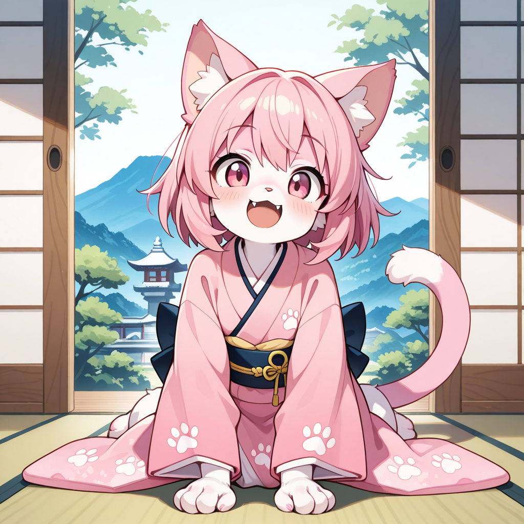 見て見てぇ～この服、「けもの」だにゃん！！