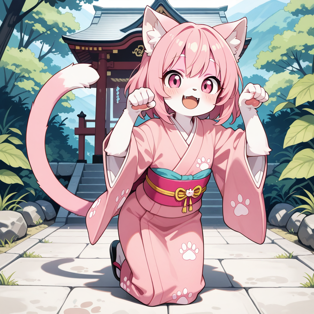 見て見てぇ～この服、「けもの」だにゃん！！