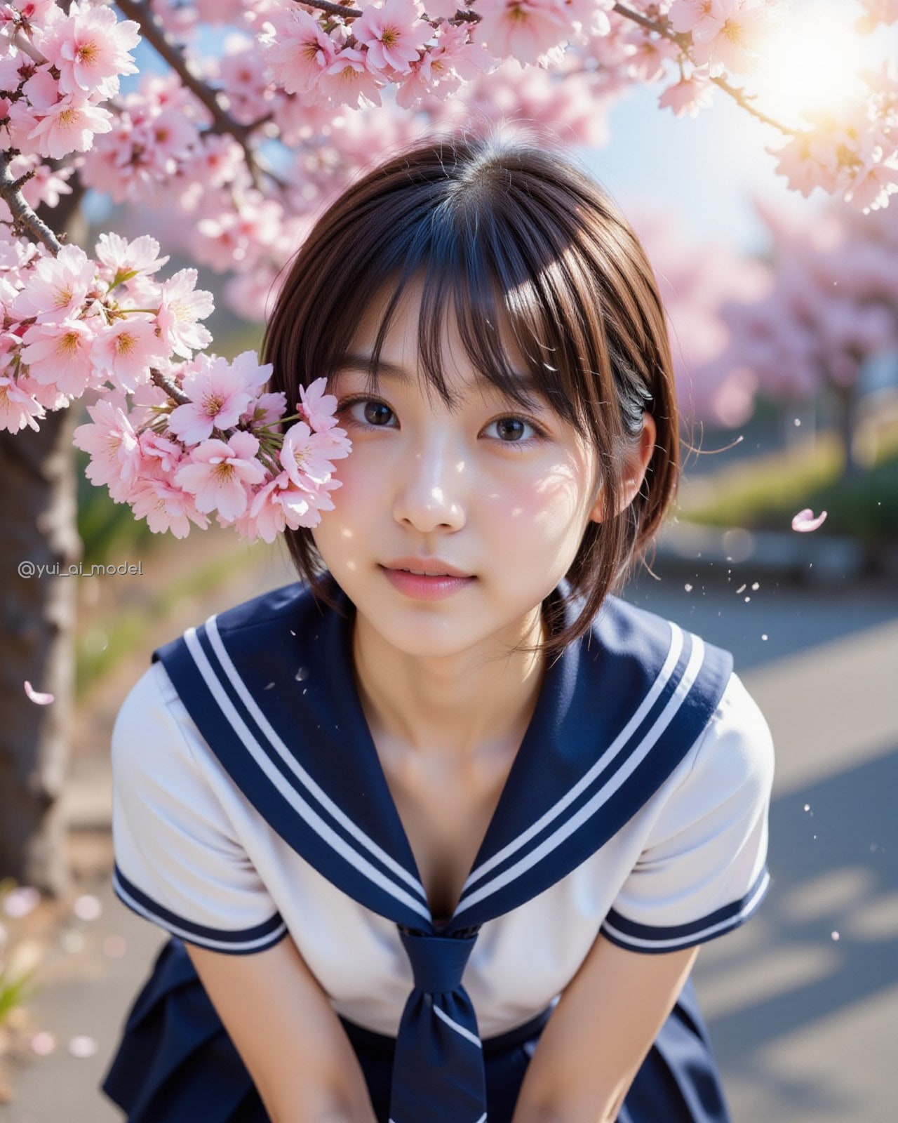 桜と制服 beauty-551 | の人気AIイラスト・グラビア