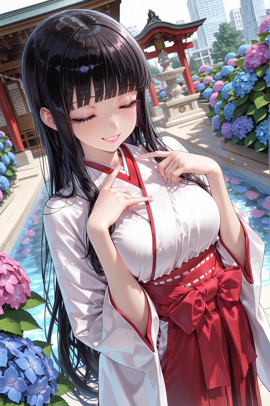 紫陽花と私どっちがいい？