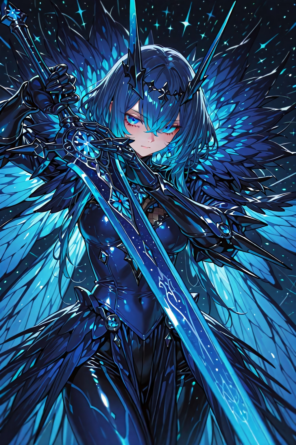 『blue fullarmor girl』 | の人気AIイラスト・グラビア