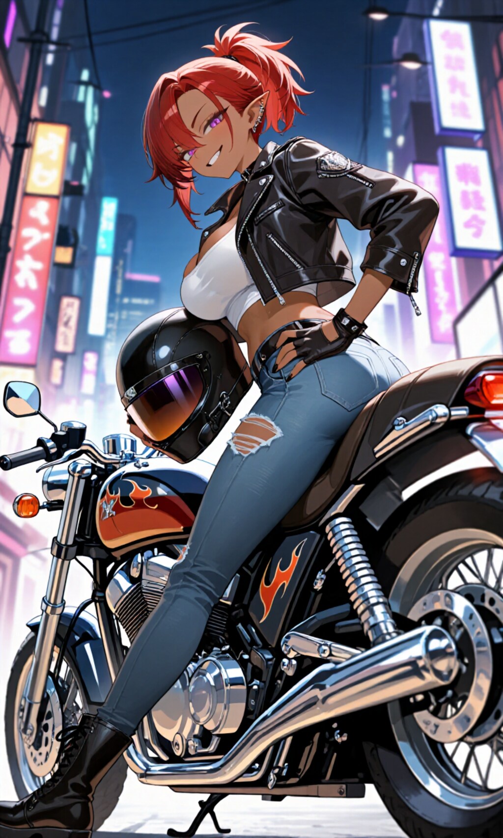 夜の街を駆ける