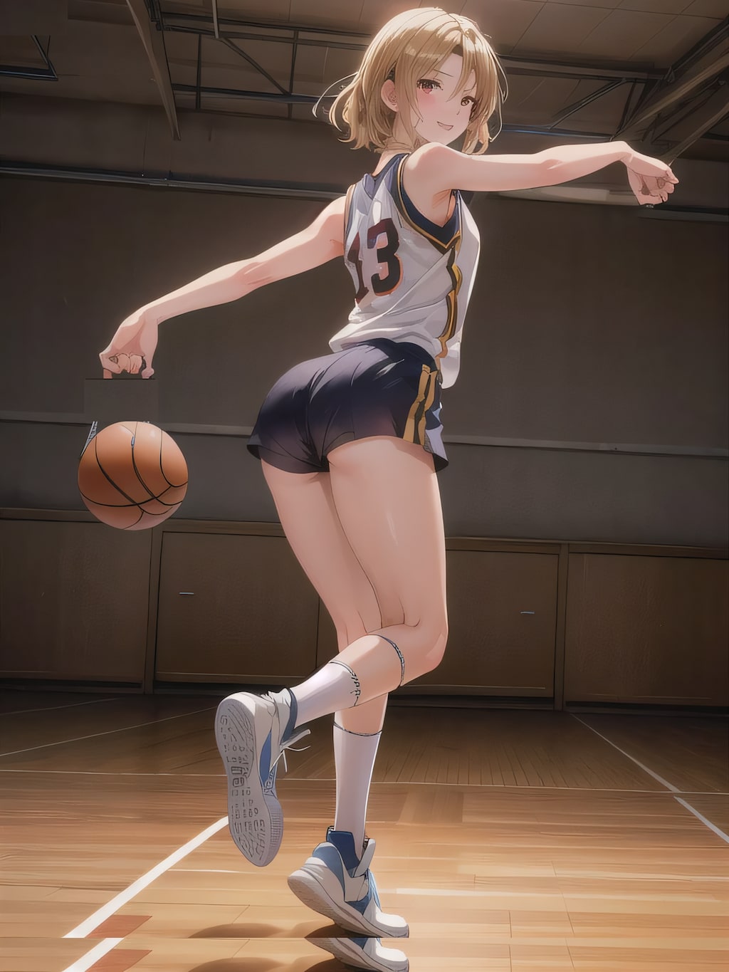 金髪ボブでユニフォームの少女２