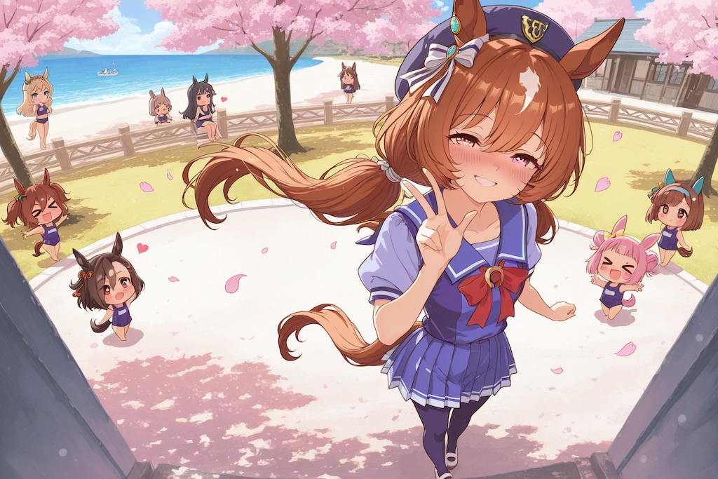 ピンクのお団子ちびちゃん再び。