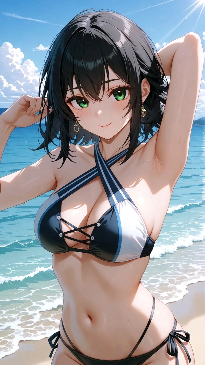 夏合宿の浜辺