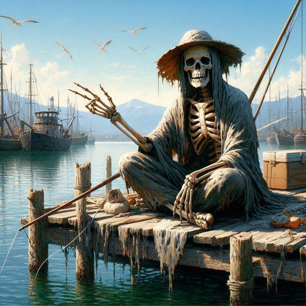 気長な釣り人。