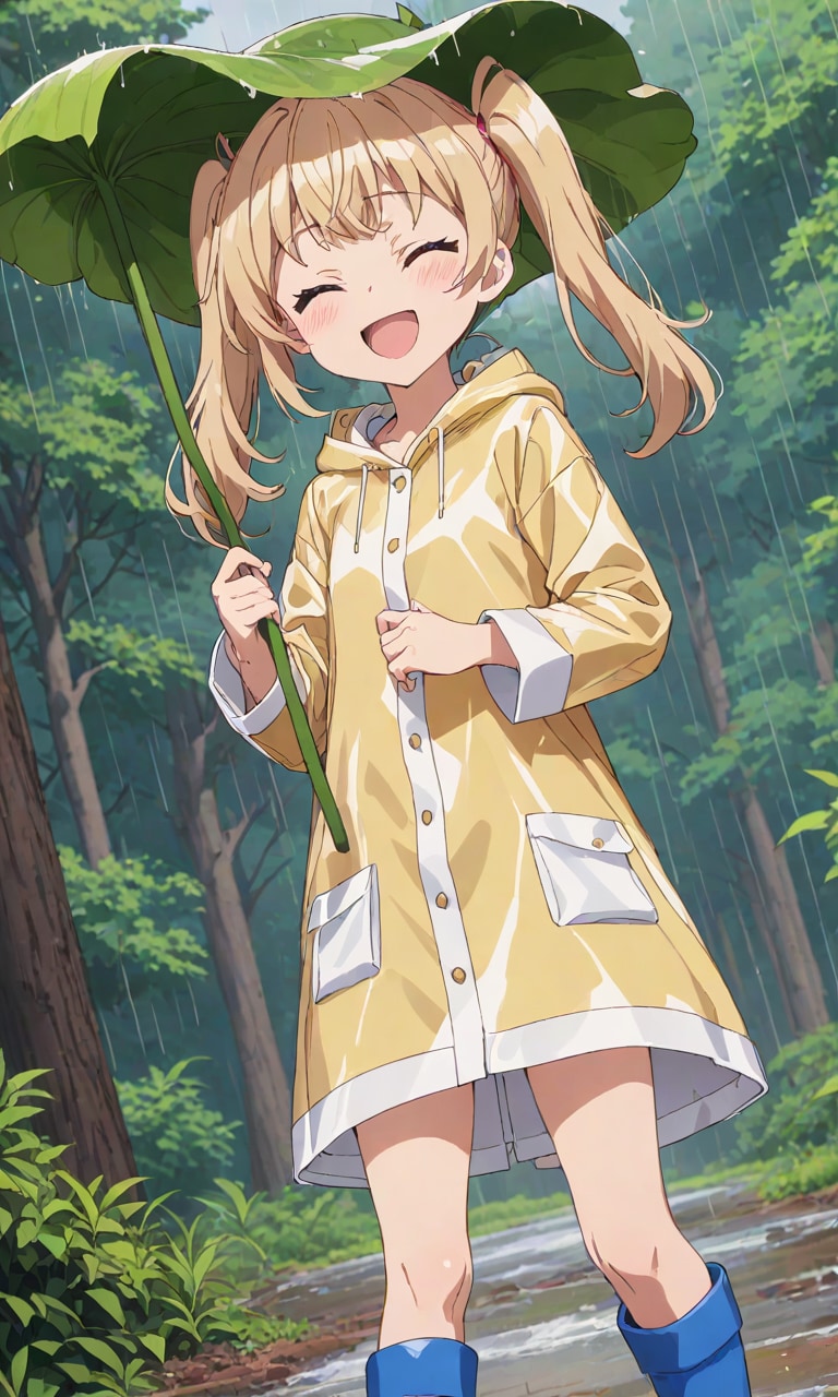 雨が降っても平気だも～ん | の人気AIイラスト・グラビア