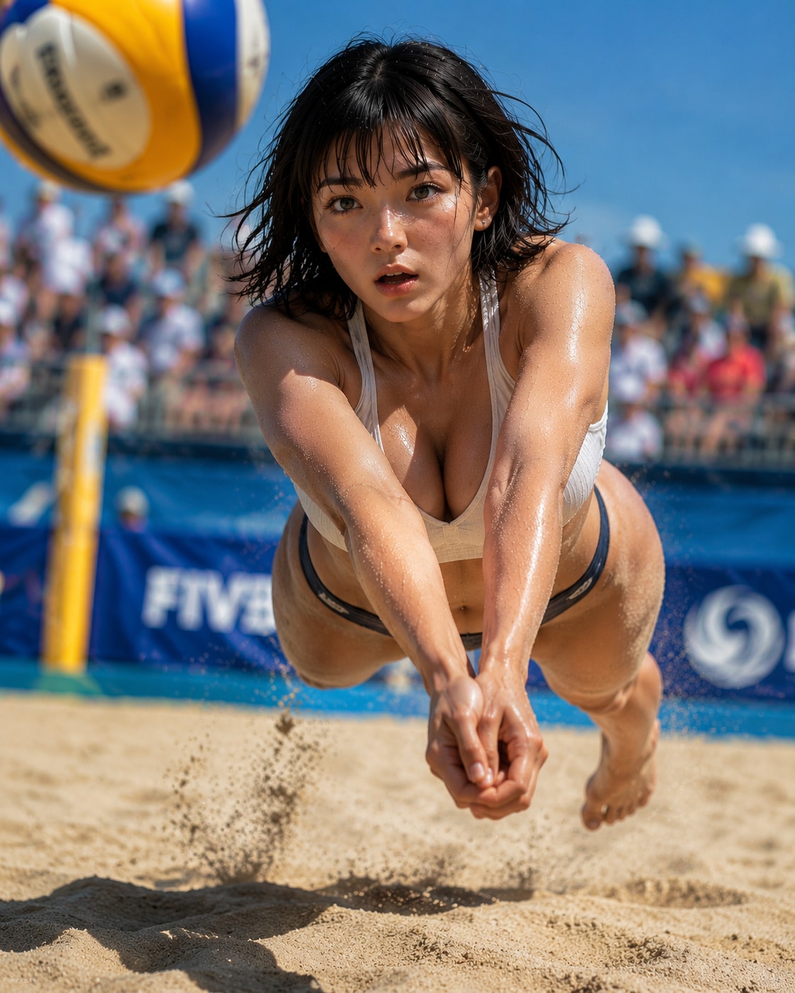 Leah playing beach volleyball #4