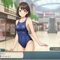 （ゲーム画面風）スク水彼女とスク水モールでデートする恋愛ゲーム♪ 5枚目
