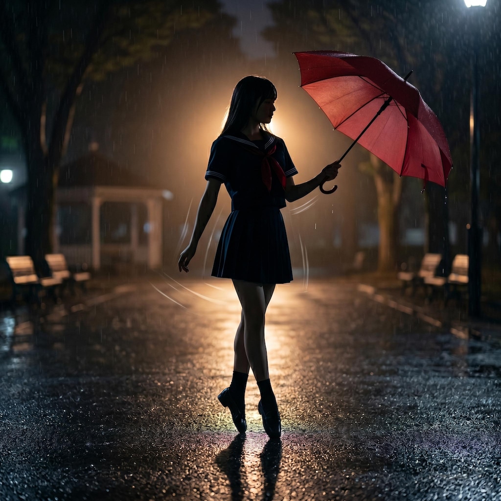 雨に濡れて