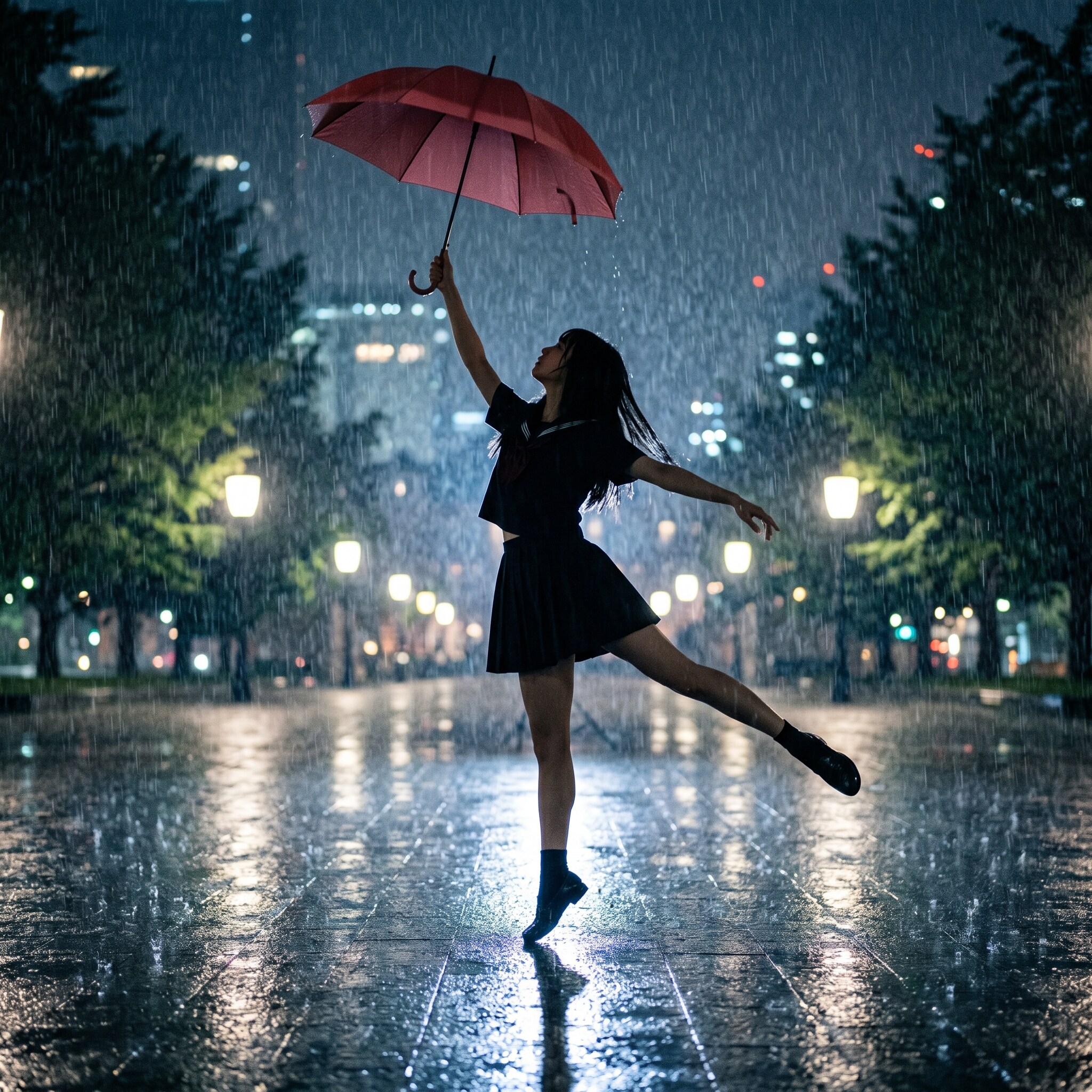 雨に濡れて