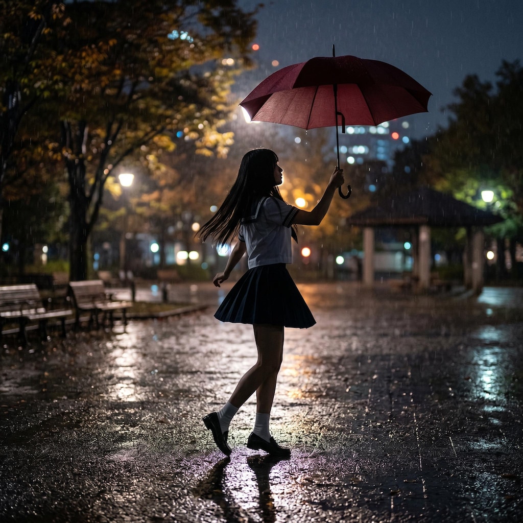 雨に濡れて