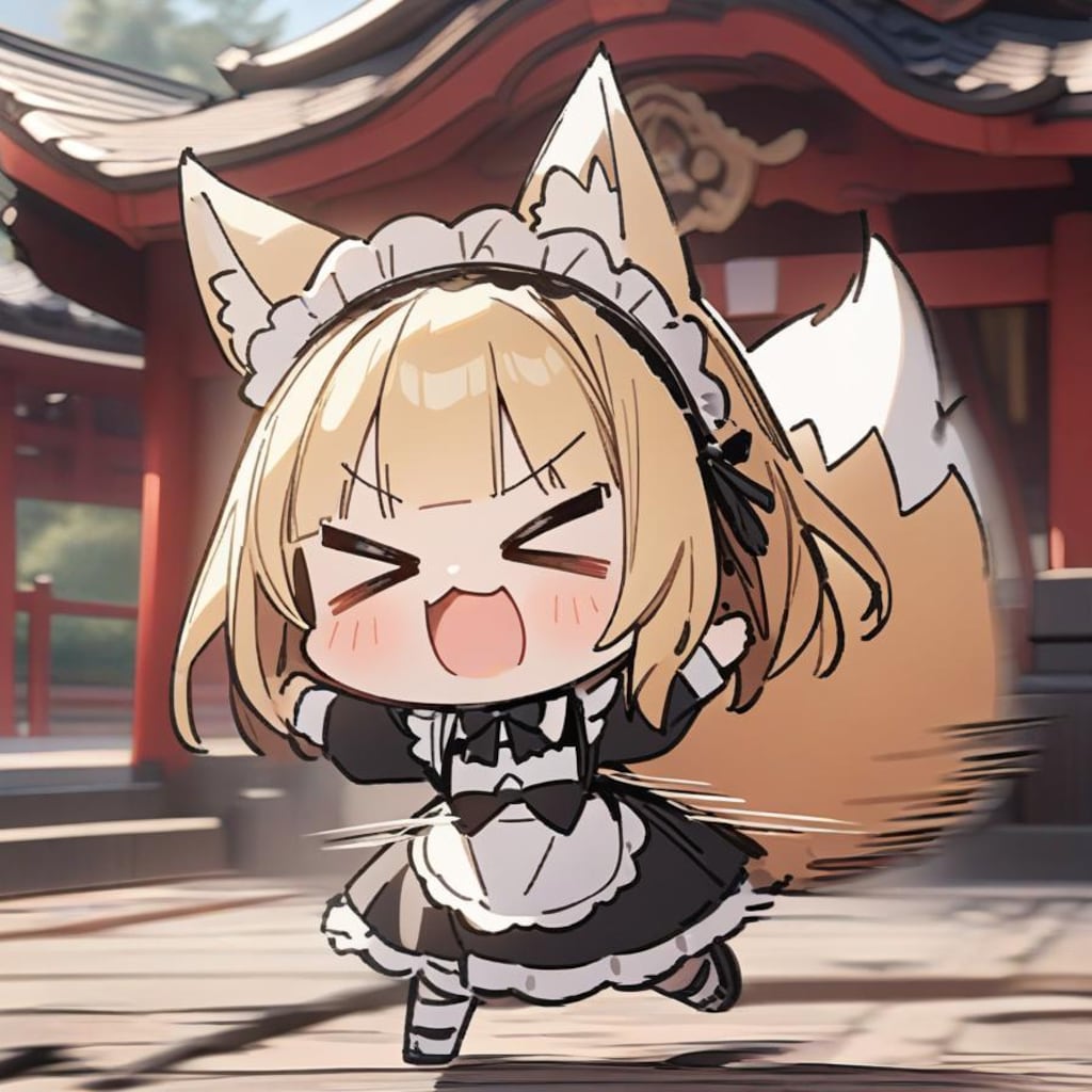 🦊あぶらげと お神社おキツネ メイドちゃん🦊