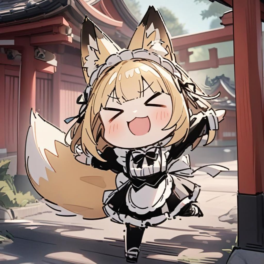 🦊あぶらげと お神社おキツネ メイドちゃん🦊