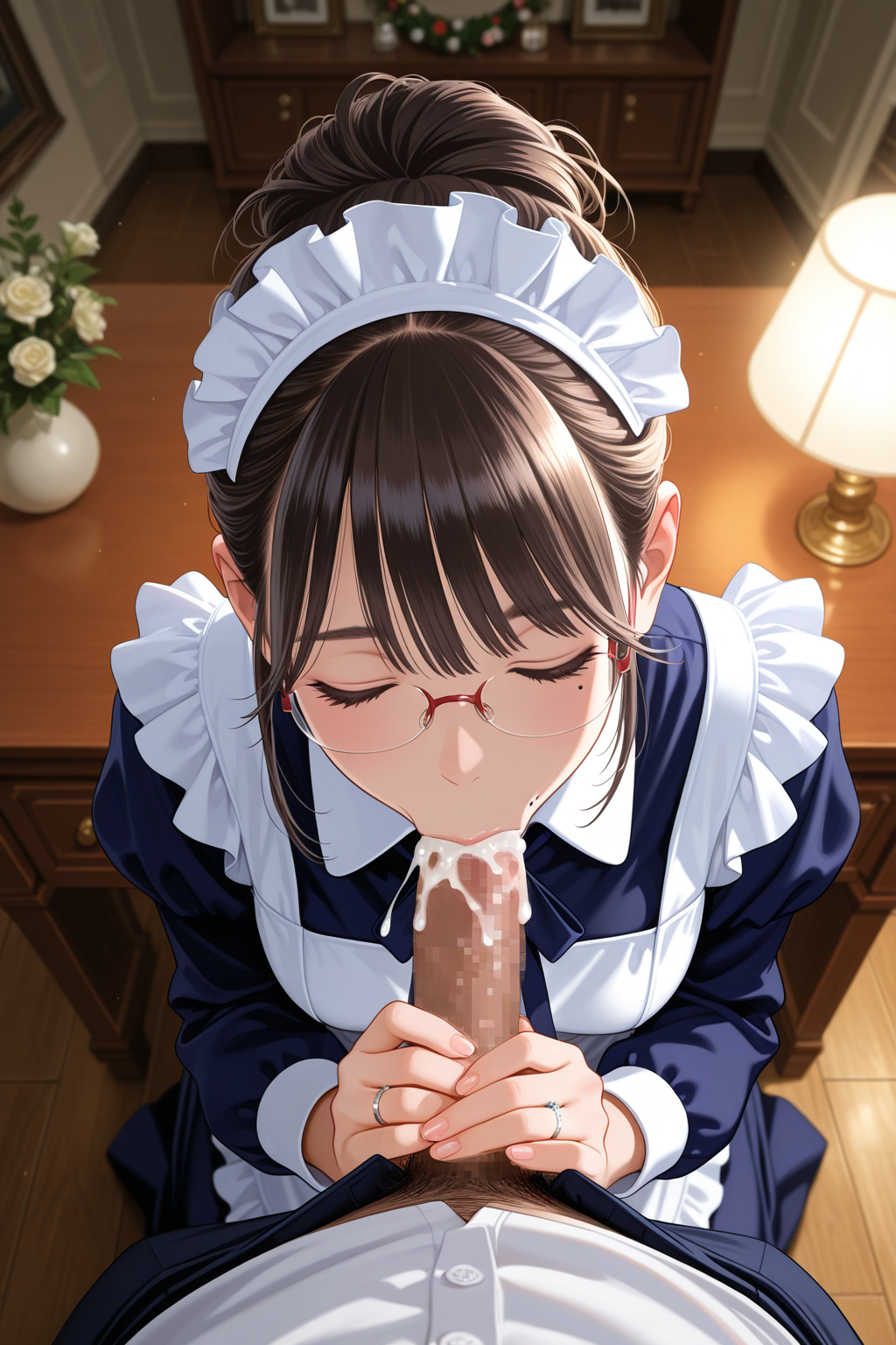 人妻メイドのお口ご奉仕　～跡継ぎ息子の場合～