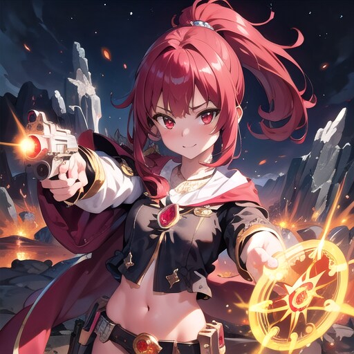 宝石/魔女(ルビー/銃/炎)