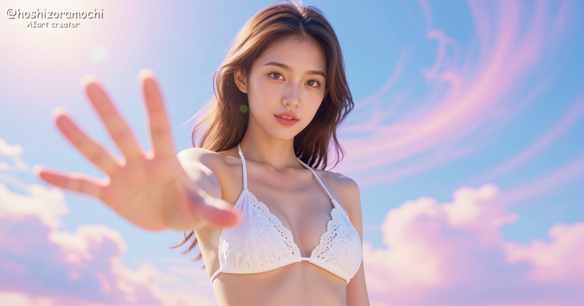 夏の空の下、手を伸ばして✨