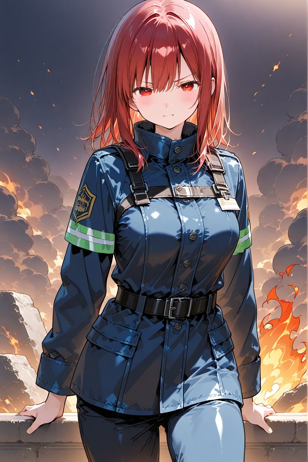 赤髪の消防士