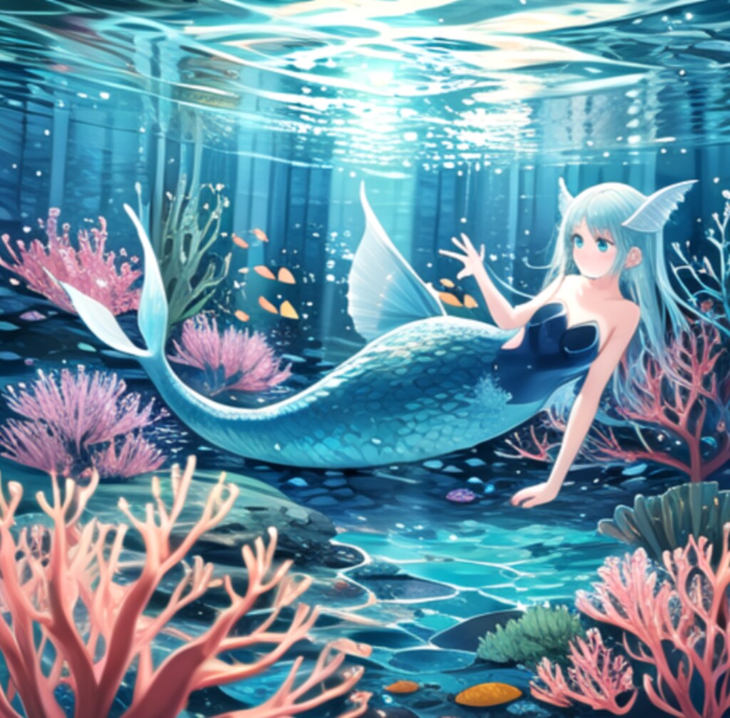 水中で暮らす人魚