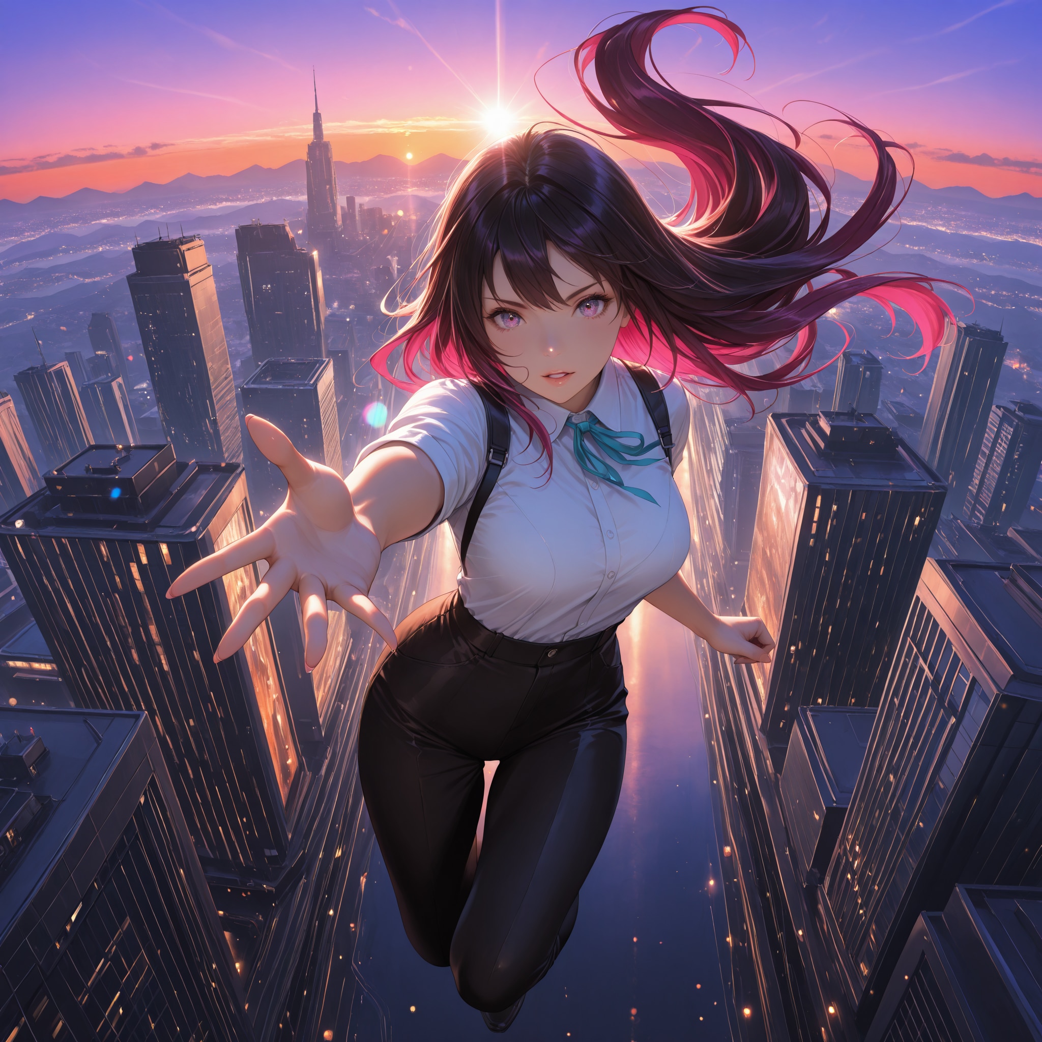 空飛ぶ女 | の人気AIイラスト・グラビア