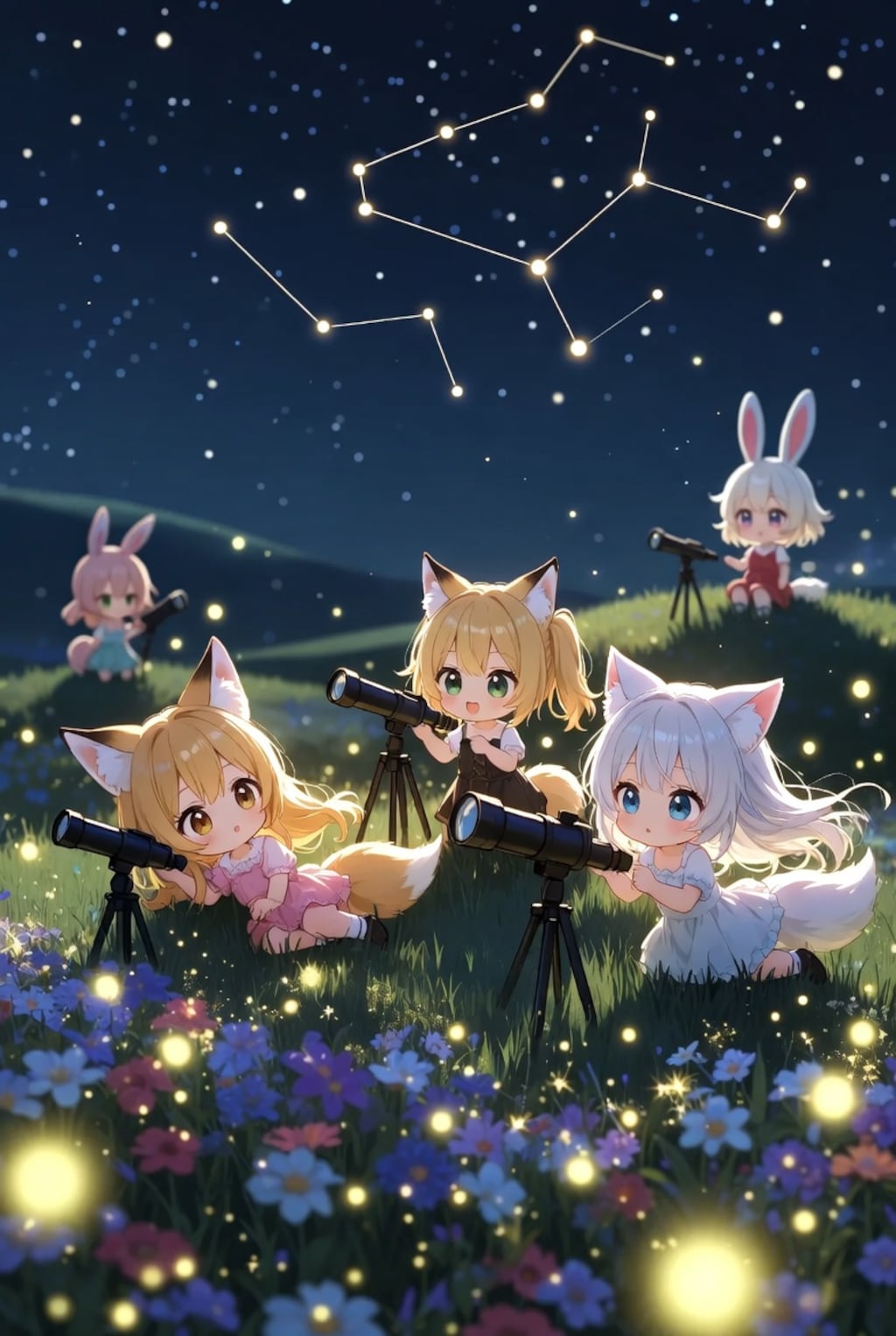 ケモミミ娘達の天体観測