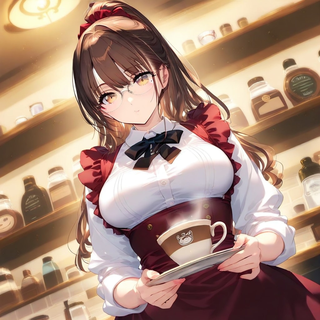 ラテアート勝負、容赦なし | の人気AIイラスト・グラビア