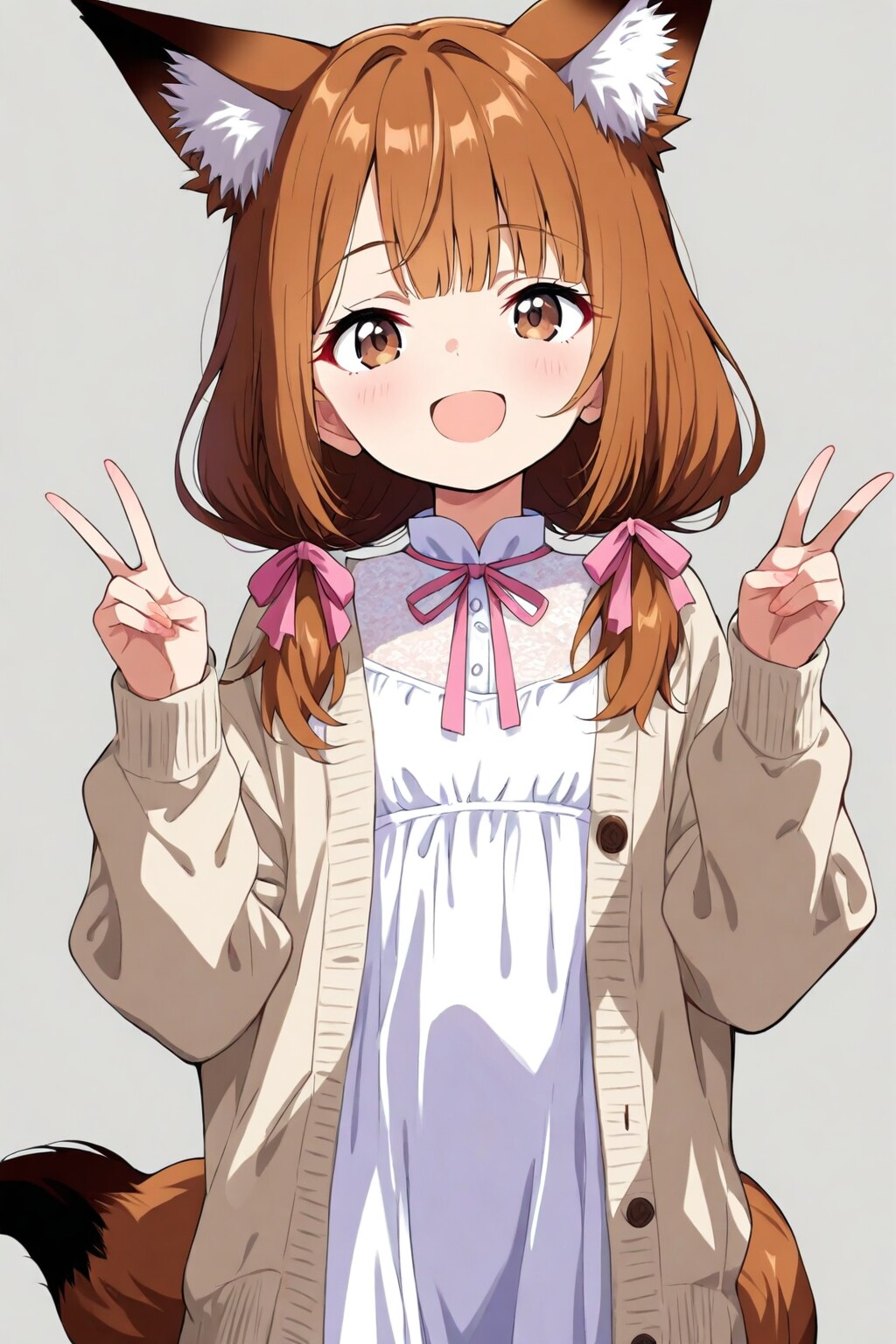 妖狐ちゃんポートレート１　ぶぃ！ | の人気AIイラスト・グラビア