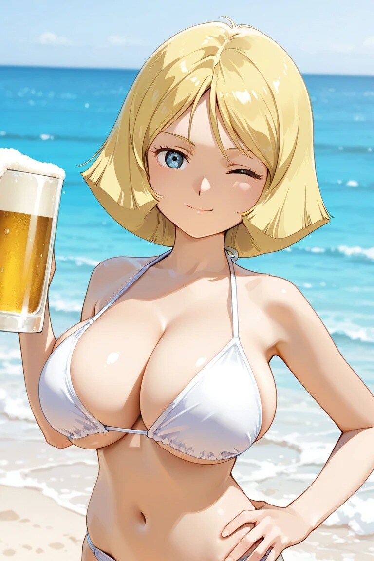 ガンダム世界のビール販促用ポスター