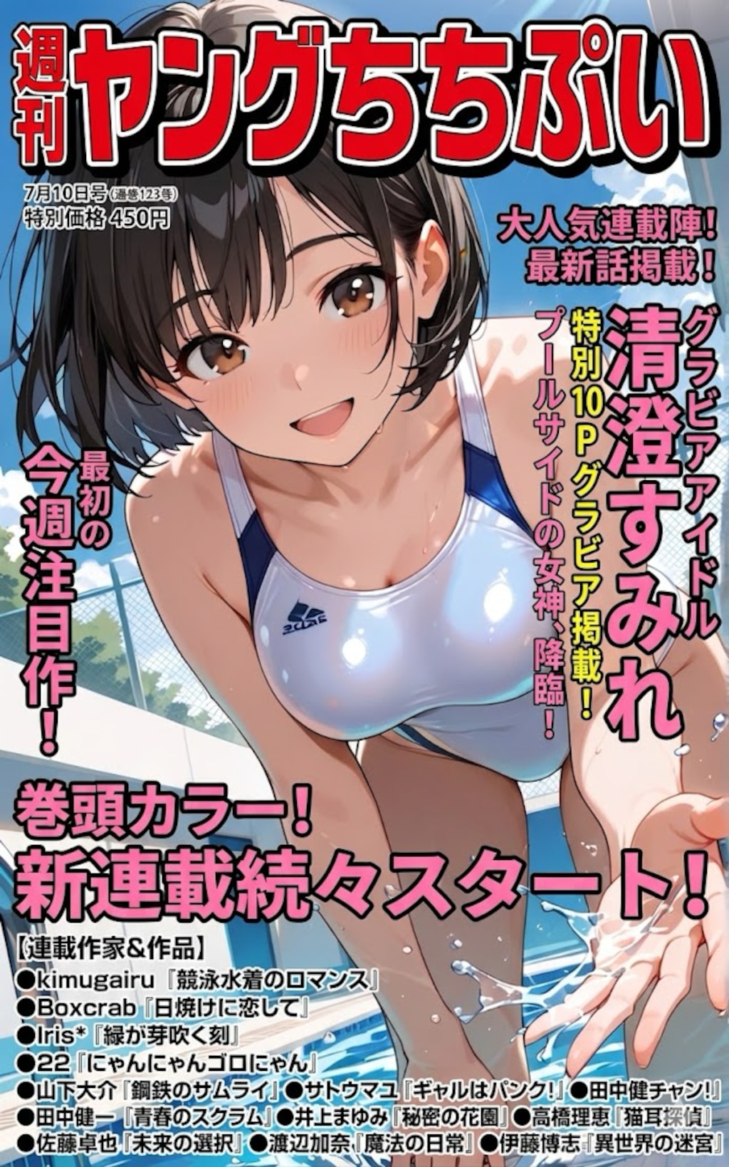 水着イラストの余り物