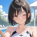 水着イラストの余り物 3枚目