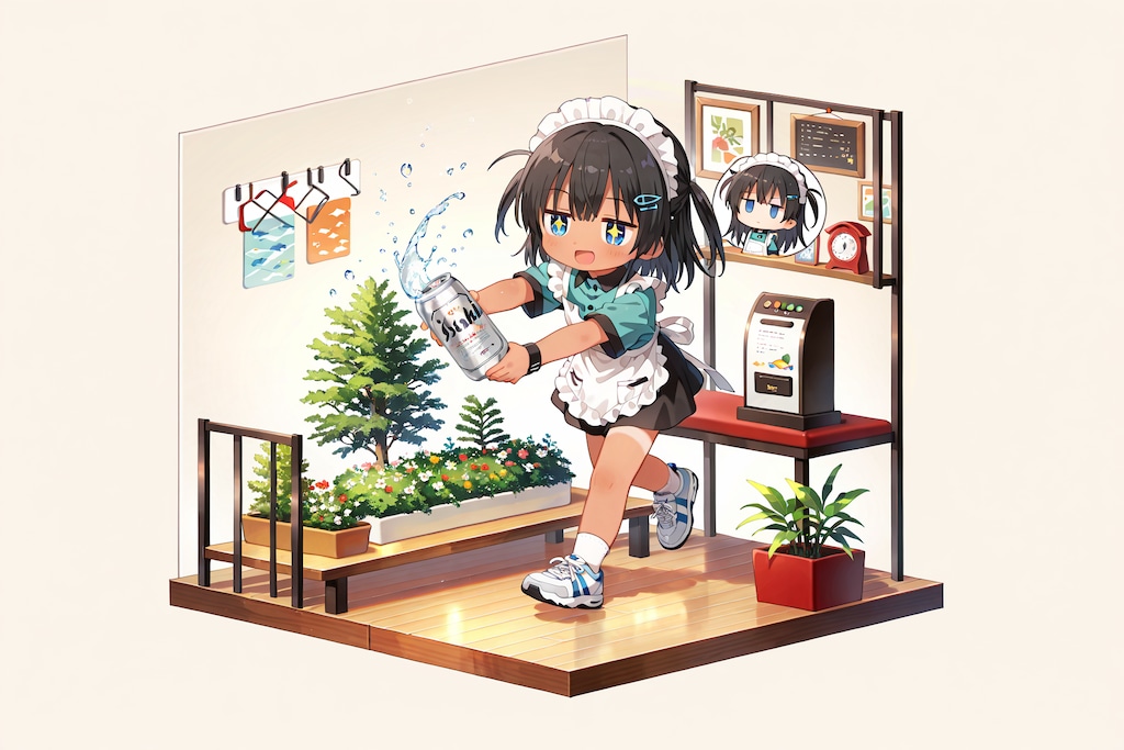 ドヤ顔のこなつちゃん（箱庭のこなつちゃん その22）