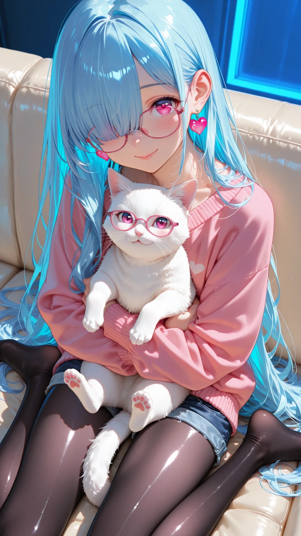 ミハルと猫 | の人気AIイラスト・グラビア