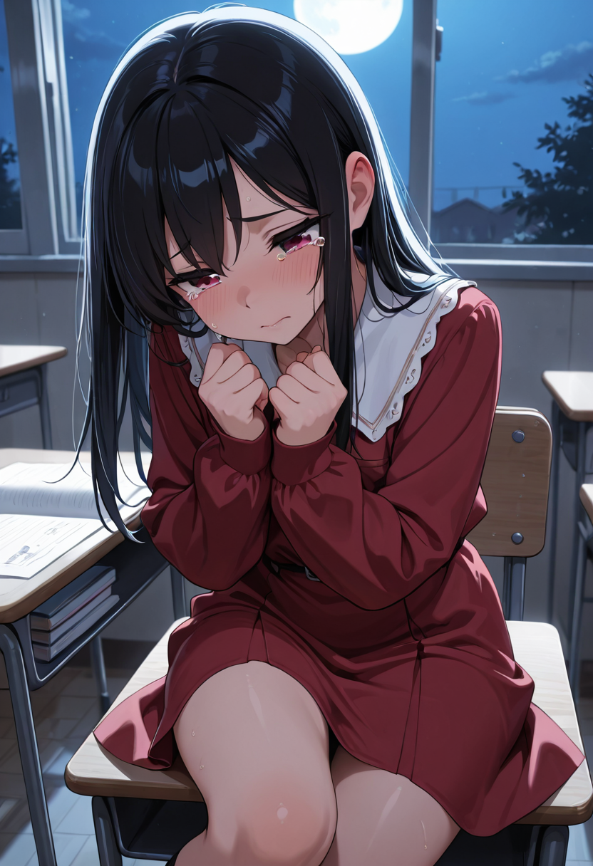 夜の教室で