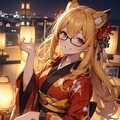和装眼鏡狐ちゃん 6枚目