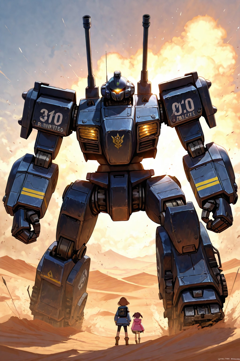 砂漠のタンクロボット | の人気AIイラスト・グラビア