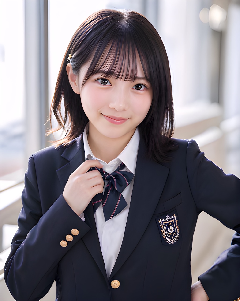 お昼の美人学生さん