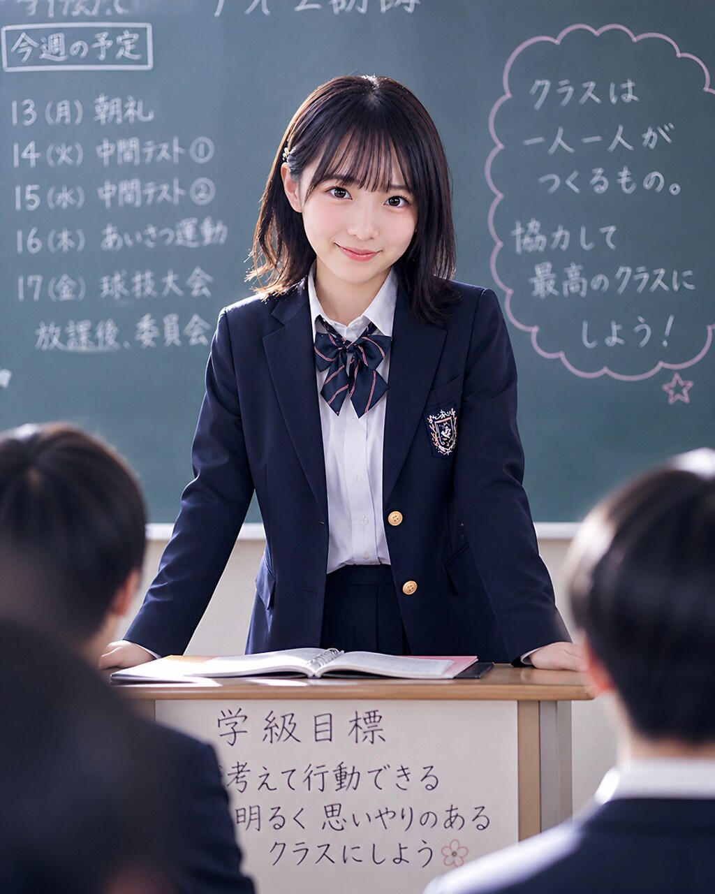 お昼の美人学生さん