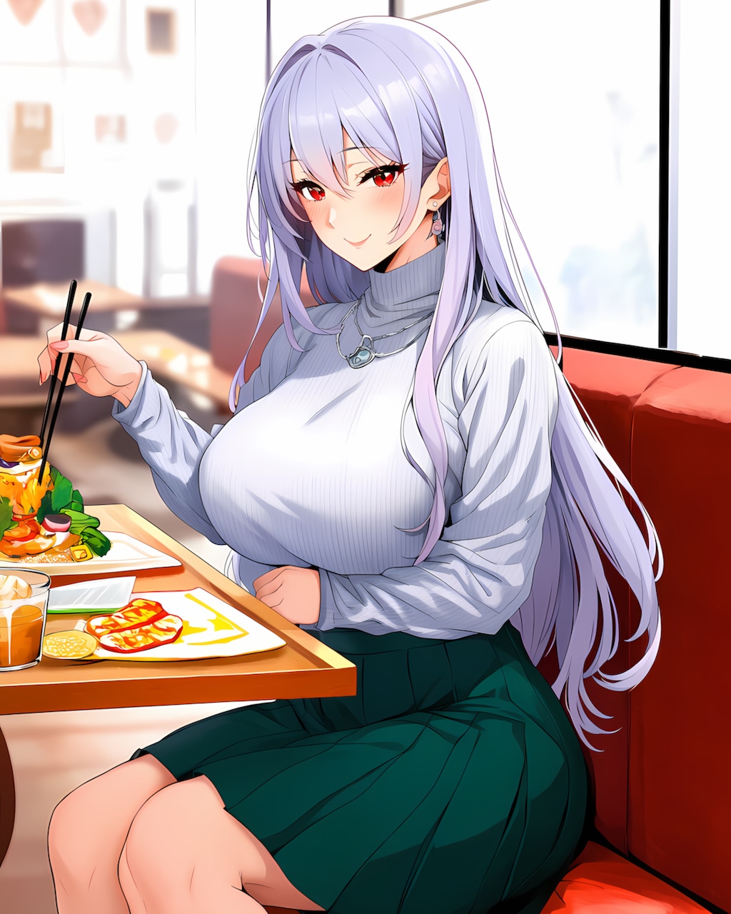 🍽️コートを脱いでランチ🍽️ミレナの休憩時間