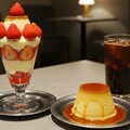 デザートの苺パフェとプリンにアイス珈琲のセット 4枚目