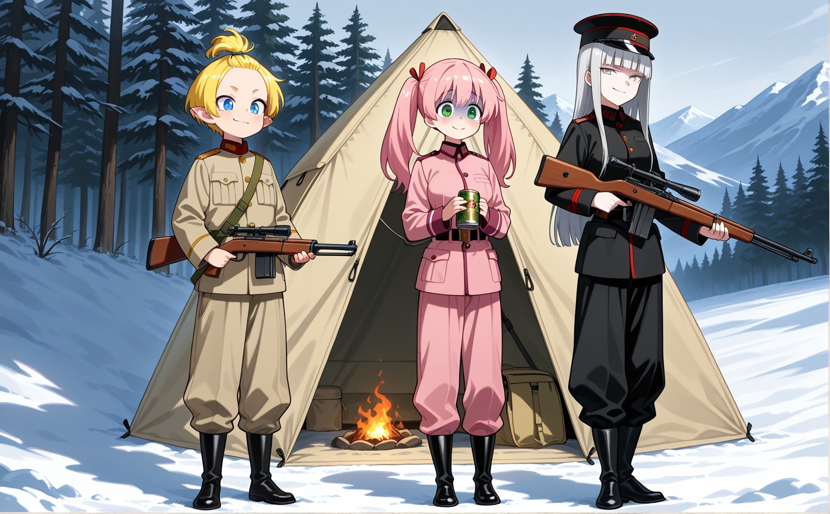 露営 | の人気AIイラスト・グラビア