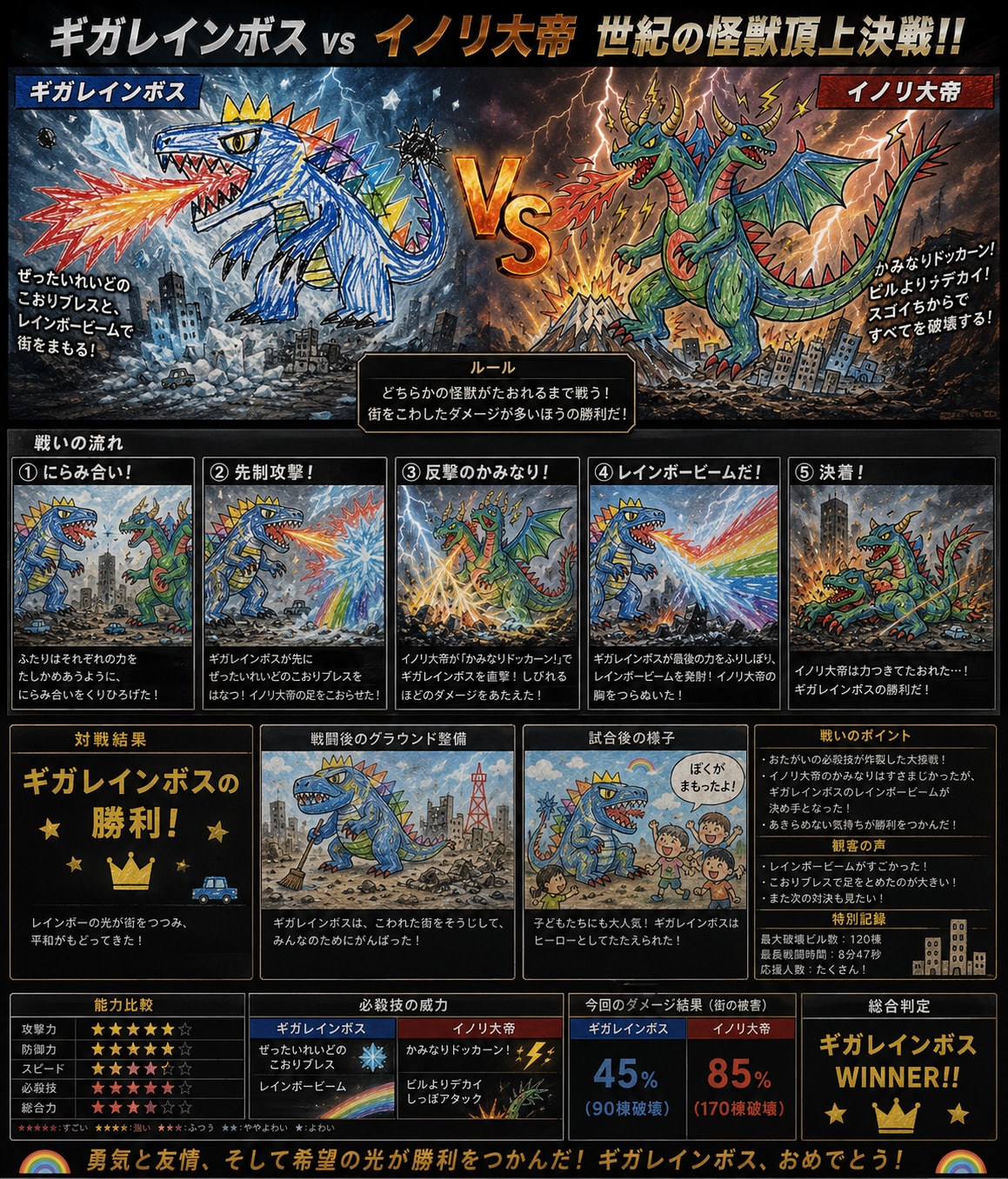 ギガレインボス vs イノリ大帝