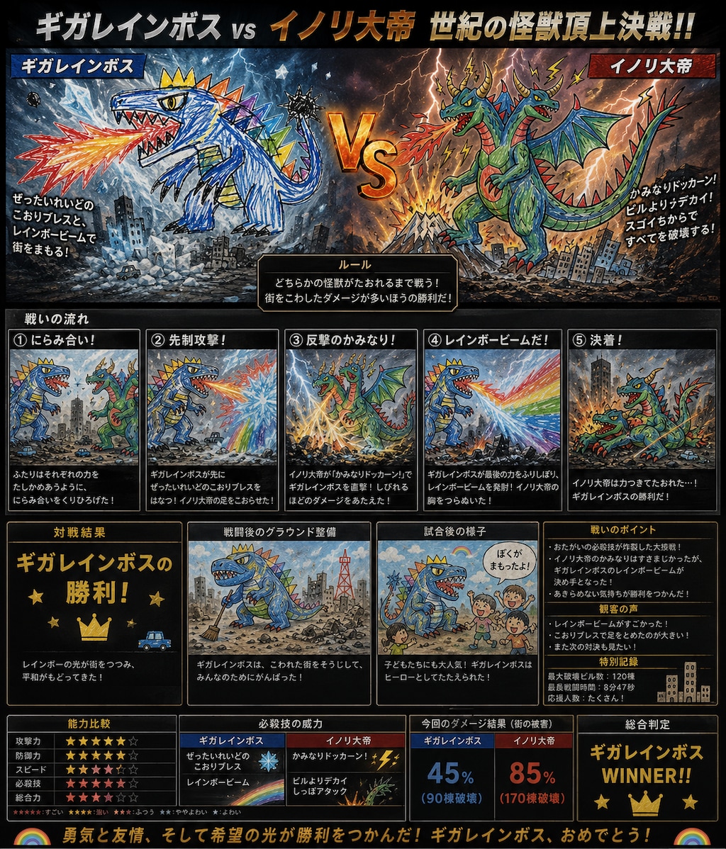 ギガレインボス vs イノリ大帝